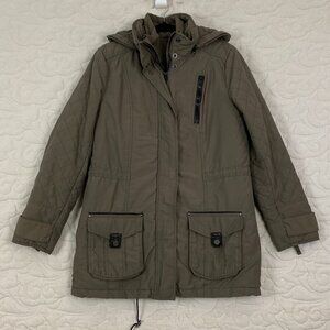 RW & Co. 3 in 1 Quilted Coat Zip Together Jackets Size Small Hooded